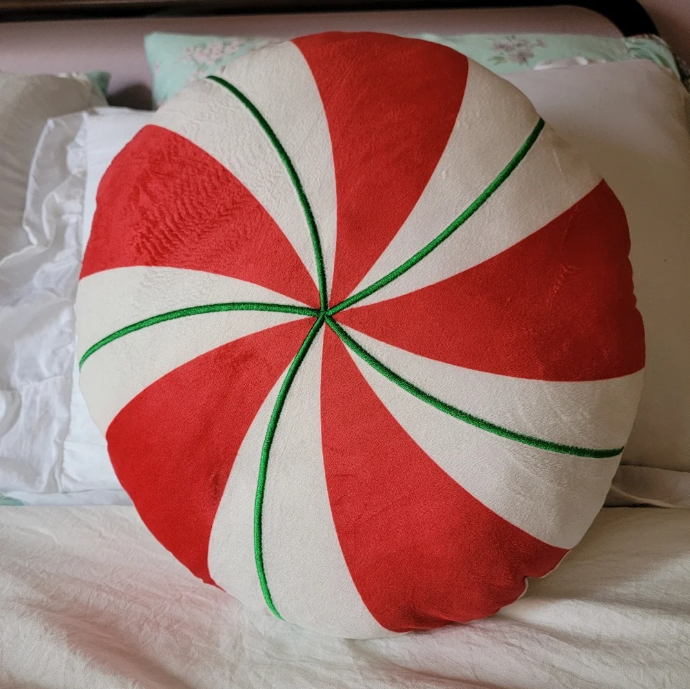 Peppermint Stripe throw pillow